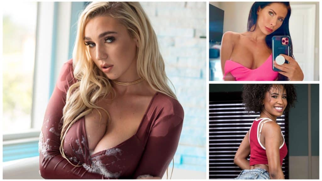 Brazzers’ pornstars Madison Ivy, Demi Sutra and Kendra Sunderland