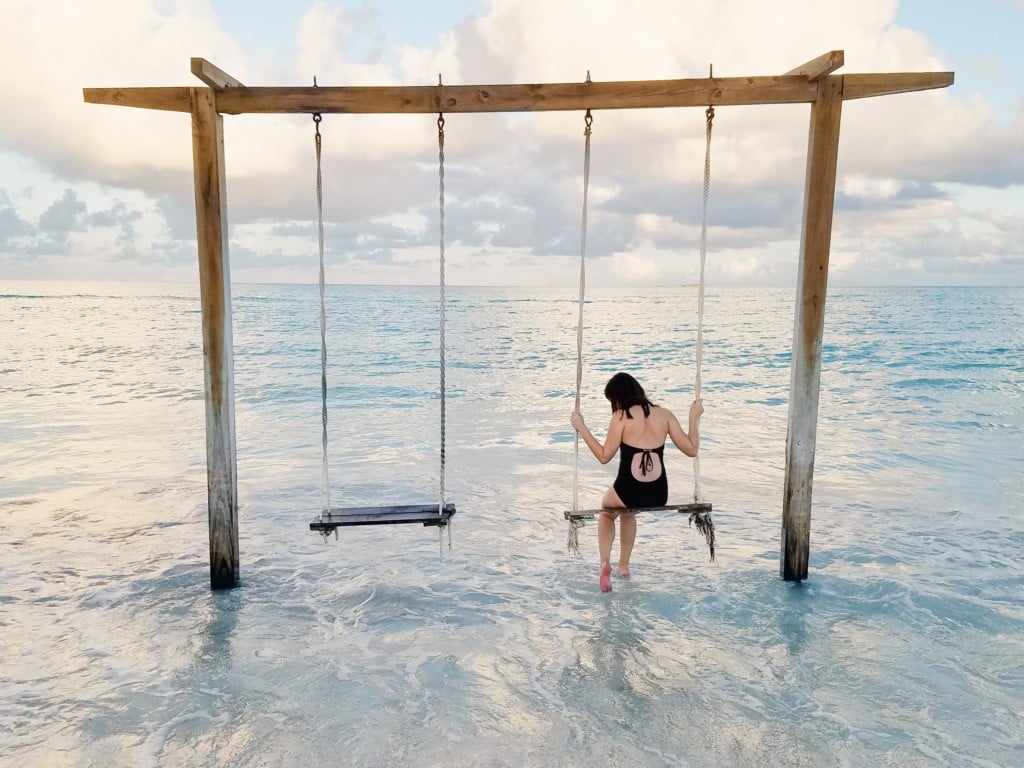 Swings at a beach